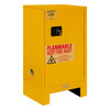 Durham Mfg Heavy-Duty Steel Flammable Storage Cabinet w/ Legs, FM Approved, 16 Gallon, 1 Door, Manual Close, 1 Shelf, Safety Yellow, 23"W x 18"D x 50"H, Yellow, DM-1016ML-50 (1/Ea)