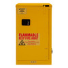 Durham Mfg Heavy-Duty Steel Flammable Storage Cabinet, FM Approved, 16 Gallon, 1 Door, Self Close, 1 Shelf, Safety Yellow, 23"W x 18"D x 45-3/8"H, Yellow, DM-1016S-50 (1/Ea)