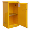 Durham Mfg Heavy-Duty Steel Flammable Storage Cabinet, FM Approved, 16 Gallon, 1 Door, Self Close, 1 Shelf, Safety Yellow, 23"W x 18"D x 45-3/8"H, Yellow, DM-1016S-50 (1/Ea)