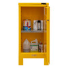 Durham Mfg Heavy-Duty Steel Flammable Storage Cabinet w/ Legs, FM Approved, 16 Gallon, 1 Door, Self Close, 1 Shelf, Safety Yellow, 23"W x 18"D x 51-3/8"H, Yellow, DM-1016SL-50 (1/Ea)