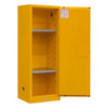 Durham Mfg Heavy-Duty Steel Flammable Storage Cabinet, FM Approved, 22 Gallon, 1 Door, Manual Close, 2 Shelves, Safety Yellow, 23-5/16"W x 18-1/8"D x 65"H, Yellow, DM-1022M-50 (1/Ea)