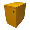 Durham Mfg Heavy-Duty Steel Flammable Storage Cabinet, FM Approved, 22 Gallon, 1 Door, Manual Close, 2 Shelves, Safety Yellow, 35"W x 22"D x 35"H, Yellow, DM-1022UCM-50 (1/Ea)