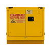 Durham Mfg Heavy-Duty Steel Flammable Storage Cabinet, FM Approved, 22 Gallon, 1 Door, Self Close, 2 Shelves, Safety Yellow, 35"W x 22"D x 35"H, Yellow, DM-1022UCS-50 (1/Ea)