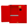 Durham Mfg Heavy-Duty Steel Flammable Storage Cabinet, FM Approved, 30 Gallon, 2 Door, Self Close, 1 Shelf, 43"W x 18"D x 45-3/8"H, Red, DM-1030S-17 (1/Ea)