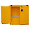Durham Mfg Heavy-Duty Steel Flammable Storage Cabinet, FM Approved, 30 Gallon, 2 Door, Self Close, 1 Shelf, 43"W x 18"D x 45-3/8"H, Safety Yellow, DM-1030S-50 (1/Ea)