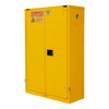 Durham Mfg Heavy-Duty Steel Flammable Storage Cabinet, FM Approved, 45 Gallon, 2 Door, Self Close, 2 Shelves, 43"W x 18"D x 66-3/8"H, Safety Yellow, DM-1045S-50 (1/Ea)