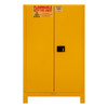 Durham Mfg Heavy-Duty Steel Flammable Storage Cabinet w/ Legs, FM Approved, 90 Gallon, 2 Door, Manual Close, 2 Shelves, 43"W x 34"D x 71"H, Safety Yellow, DM-1090ML-50 (1/Ea)