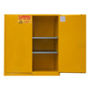 Durham Mfg Heavy-Duty Steel Flammable Storage Cabinet, FM Approved, 120 Gallon, 2 Door, Manual Close, 2 Shelves, 59"W x 34"D x 65"H, Safety Yellow, DM-1120M-50 (1/Ea)