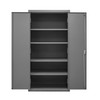 Durham Mfg Heavy-Duty Steel Cabinet, 16 Gauge, 4 Shelves, 2 Doors, 36"W x 24"D x 84"H, Gray, DM-2500-4S-95 (1/Ea)