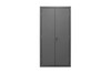 Durham Mfg Heavy-Duty Steel Cabinet, 16 Gauge, 3 Shelves, 126 Red Bins, 2 Doors, 36"W x 24"D x 72"H, Gray, DM-2501-BDLP-102-3S-1795 (1/Ea)