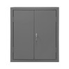 Durham Mfg Heavy-Duty Steel Cabinet, 16 Gauge, 2 Shelves, 2 Doors, 36"W x 24"D x 42"H, Gray, DM-2503-2S-95 (1/Ea)
