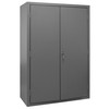 Durham Mfg Heavy-Duty Steel Cabinet, 16 Gauge, 4 Shelves, 2 Doors, 48"W x 24"D x 84"H, Gray, DM-2504-4S-95 (1/Ea)