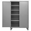 Durham Mfg Heavy-Duty Steel Cabinet w/ Legs, 16 Gauge, 4 Shelves, 2 Doors, 48"W x 24"D x 78"H, Gray, DM-2505-4S-95 (1/Ea)