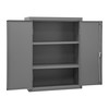 Durham Mfg Heavy-Duty Steel Cabinet, 16 Gauge, 2 Shelves, 2 Doors, 36"W x 18"D x 48"H, Gray, DM-2600-2S-95 (1/Ea)