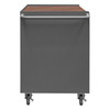 Durham Mfg Heavy-Duty Steel Mobile Bench Cabinet, 1 Shelf, Hard Board, 2 Doors, 24-1/4"W x 42-1/8"D x 36-3/8"H, Gray, DM-3113-TH-95 (1/Ea)