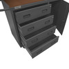 Durham Mfg Heavy-Duty Steel Mobile Bench Cabinet, Hard Board, 4 Drawers, 1 Door, 24-1/4"W x 42-1/8"D x 36-3/8"H, Gray, DM-3121-TH-95 (1/Ea)
