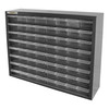 Bin Cabinet, 64 Plastic Drawers, 25-7/8"W x 6-3/8"D x 21-3/8"H, Gray, DM-317-95 (1/Ea)