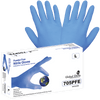 Nitrile, Powder-Free, Industrial-Grade, Economy, Blue, 3.5-Mil, Textured Fingertips, 9.5-Inch Disposable Glove Size Large-100 Gloves/Box, 10 Boxes, #705PFE-L