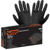 Panther-Guard Heavyweight Nitrile, Powder-Free, Industrial-Grade, Black, 8-Mil, Flock Lined, Textured Fingertips, 11-Inch Disposable Glove Size Extra Large - 50 Gloves/Box, 10 Boxes, #800F-XL