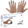 Keto-Handler Plus Thermoplastic Elastomer (TPE), Powder-Free, Industrial-Grade, Clear, 2-Mil, Economy, Smooth Finish, 10-Inch Disposable Glove Size Medium- 200 Gloves/Box, 10 Boxes, #8600PF-M