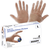 Keto-Handler Plus Thermoplastic Elastomer (TPE), Powder-Free, Industrial-Grade, Clear, 2-Mil, Economy, Smooth Finish, 10-Inch Disposable Glove Size Extra Large- 200 Gloves/Box, 10 Boxes, #8600PF-XL
