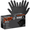 Panther-Guard? Heavyweight Nitrile, Powder-Free, Industrial-Grade, Black, 6-Mil, Tractor Tread Pattern, 9.5-Inch Disposable Glove Size Medium-100 Gloves/Box, 10 Boxes, #965BPF-M