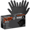 Panther-Guard? Heavyweight Nitrile, Powder-Free, Industrial-Grade, Black, 6-Mil, Tractor Tread Pattern, 9.5-Inch Disposable Glove Size 2XL-100 Gloves/Box, 10 Boxes, #965BPF-2XL