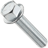 #6-32 x 3/8" Grade 5 Serrated Hex Flange Machine Bolt, Indented, Zinc Plated (5,000/Pkg.)