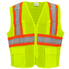 FrogWear HV High-Visibility Yellow/Green Lightweight Mesh Surveyors Vest- 2XL, #GLO-0035-2XL