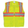 FrogWear HV Solid and Mesh Polyester High-Visibility Yellow/Green Surveyors Safety Vest- Small, #GLO-0037-S