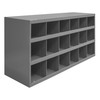 Durham Mfg Heavy-Duty Steel 18 Opening Bin Shelf, 12" Deep, 33-7/8"W x 12"D x 19-2/5"H, Gray, DM-354-95 (1/Ea)