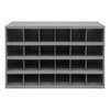 Durham Mfg Heavy-Duty Steel 24 Opening Bin Shelf, 12" Deep, 33-7/8"W x 12"D x 24"H, Gray, DM-356-95 (1/Ea)