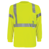 FrogWear HV Self-Wicking High-Visibility Yellow/Green Long-Sleeved Shirt with Reflective 3XL, #GLO-008LS-3XL