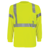 FrogWear HV Self-Wicking High-Visibility Yellow/Green Long-Sleeved Shirt with Reflective 4XL, #GLO-008LS-4XL