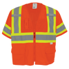 FrogWear HV Mesh/Solid Polyester High-Visibility Orange Surveyors Safety Vest Size Extra Large, #GLO-147-XL