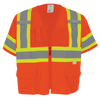 FrogWear HV Mesh/Solid Polyester High-Visibility Orange Surveyors Safety Vest Size 4XL, #GLO-147-4XL