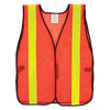 FrogWear HV High-Visibility Orange Economy Mesh Safety Vest with Wide Yellow Reflective, #GLO-10-2IN