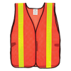 FrogWear HV High-Visibility Orange Economy Mesh Safety Vest with Wide Yellow Reflective, #GLO-10-2IN