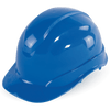 Bullhead Safety Head Protection Blue Unvented Cap Style Hard Hat With Six-Point Ratchet Suspension 6/Pkg., #HH-C2-B
