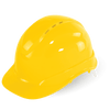 Bullhead Safety Head Protection Yellow Vented Cap Style Hard Hat With Six-Point Ratchet Suspension 6/Pkg., #HH-C3-Y