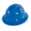 Bullhead Safety Head Protection Blue Unvented Full Brim Style Hard Hat With Six-Point Ratchet Suspension 6/Pkg., #HH-F1-B