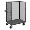 Durham Mfg 14 Gauge, 3 Sided Mesh Truck, 1 Base Shelf, 36-3/8"W x 54-1/2"D x 56-7/16"H, Gray, DM-3ST-EX3648-95 (1/Ea)