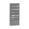 Durham Mfg Literature Rack, 10 Large Pockets, Gray, 13-1/4"W x 1-15/16"D x 26-1/4"H, DM-406-95 (1/Ea)