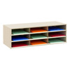 Durham Mfg Horizontal Lit Rack, 9 Openings, Tan, 33-13/16"W x 11-11/16"D x 10-7/8"H, DM-431-75 (1/Ea)