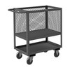 Durham Mfg 14 Gauge, 4 Sided Mesh Truck, 2 Fixed Shelves, 18-1/2"W x 42-1/2"D x 40-1/8"H, Gray, DM-4SLT-EX1836-5PO-95 (1/Ea)