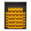 Durham Mfg Heavy-Duty Steel Enclosed Bin Rack, 12 Gauge, 30 Yellow Bins, 48"W x 18"D x 60"H, Gray, DM-5006-30-95 (1/Ea)