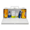 Durham Mfg 50 Kit First Aid Box, No Partition, 10-1/2"W x 2-1/2"D x 5"H, White, DM-520-43 (576/Pkg.)