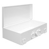 Durham Mfg 50 Kit First Aid Box, No Partition, 10-1/2"W x 2-1/2"D x 5"H, White, DM-520-43 (576/Pkg.)