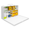 Durham Mfg 60 Kit First Aid Box, No Partition, 10-1/2"W x 2-1/2"D x 7-1/4"H, White, DM-521-43-A (432/Pkg.)