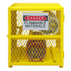Durham Mfg Heavy-Duty Steel Horizontal Gas Cylinder Cabinet, Capacity of 4, Manual Close, 29-3/4"W x 30-1/8"D x 34-7/8"H, Yellow, DM-EGCC4-50 (1/Ea)